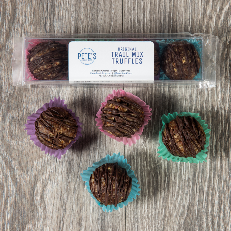 Original Trail Mix Truffles - Vegan - Gluten-Free - In and Out of Box - Pete's Snack Shop