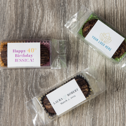 Custom Trail Mix Truffle Party Favors - Three Versions - Business Logo Corporate Birthday Party Weddings Special Events Occasion - Vegan Gluten-Free -Pete's Snack Shop